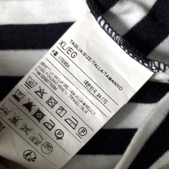 BENETTON (XL) Multicolour vintage strap shirt 100% cotton - Picture 6 of 11